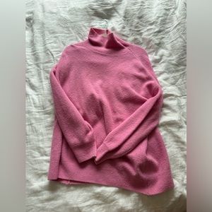 Whistles UK pink lightweight turtleneck